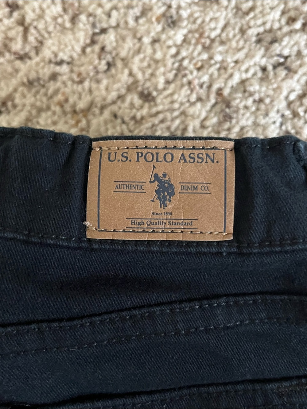 U.S. Polo Assn. Boys Black Slim Straight Denim Jeans Size 10 - Picture 4 of 5